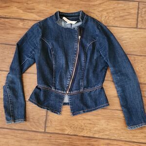 Nicki Minaj blue denim women's medium zippered jacket